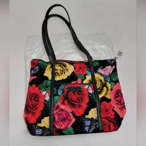 Vera Bradley Small Trimmed Vera Tote Havana Rose NWT